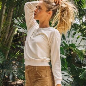 Jungmaven American Made Hemp Cotton Crux Pullover Cropped Sweatshit